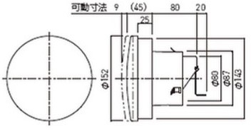 丸型プッシュ式レジスター（過給気防止機構付）