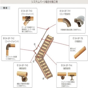 BL壁付手摺システム　エンド受具