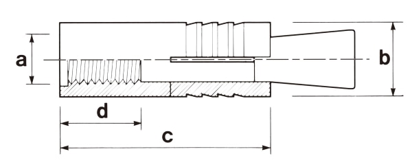 ホーク・カットアンカー(本体打込み式) #10CA M10 電気亜鉛めっき