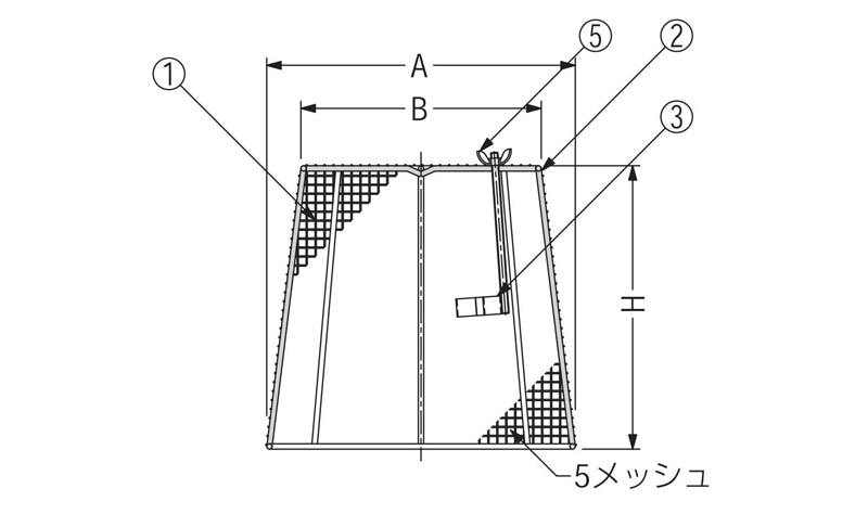 ステンレス鋳鋼製ルーフドレン 防塵網 たて引きルーフドレン用 CP-125