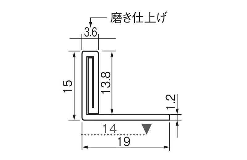 床見切りカーペット用 No 659 437 010 長さ4000mm 建設パーツなど建築金物激安通販の加藤金物