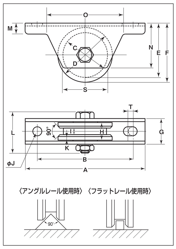 ステンレス重量戸車 VH兼用型 JBS-0756 75mm、重量1005g : 建設パーツ