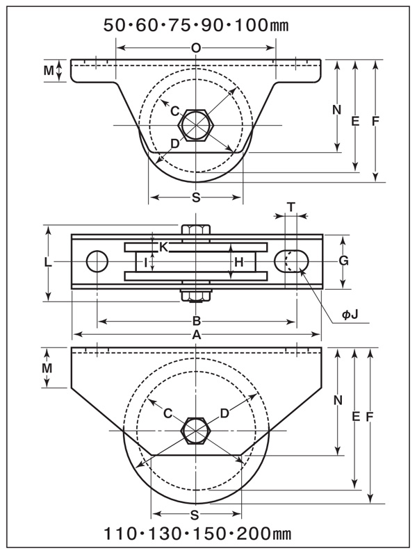 S45C重量戸車 H型 JGM-0906 90mm、重量1635g : 建設パーツなど建築金物