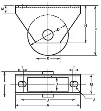 ロタ・MC防音重量戸車 ステンレス枠 平型 WMS-0502 サイズ50mm : 建設