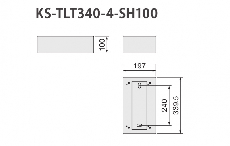 宅配ボックスF415用 幅木 KS-TLT340-4-SH100 ステンカラー : 建設