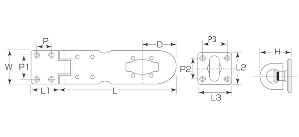 ステンレス 掛金 RABII クローム サイズ120mm : 建設パーツなど建築