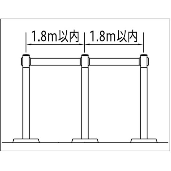 整列柱・移動式 ポスト型(屋内仕様) S61-NU グレー 形状:一方向 : 建設