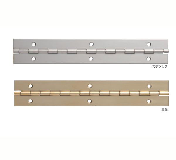 一枚物長蝶番 厚み1.5mm YT-54 ステンレスミガキ 巾38 L=2000 : 建設