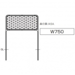 スチール製 和モダンアーチ組子 固定式 欄間 FNA-7U75-800-RAN(IB