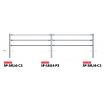 横断防止柵 歩行者・自転車用柵(P種) 中間支柱(ジョイント付) SP-S8U4